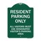 Signmission Parking Resident Parking Only All Visitors Must Use Designated Visitors Parking Area, GW-1824-23357 A-DES-GW-1824-23357 - alternate 1